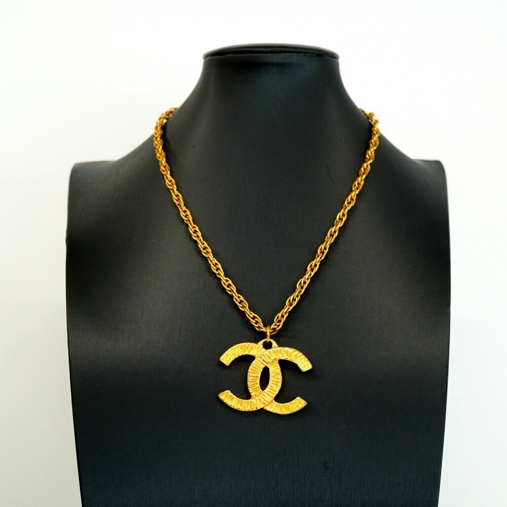 CHANEL Gold Logo Necklace - Picture 8 of 9